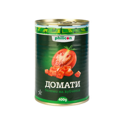 Домати белени на кубчета